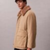 Abrigo tipo car coat acolchado con cuello de sherpa Abrigo tipo car coat acolchado con cuello de sherpa