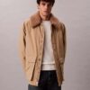 Abrigo tipo car coat acolchado con cuello de sherpa Abrigo tipo car coat acolchado con cuello de sherpa