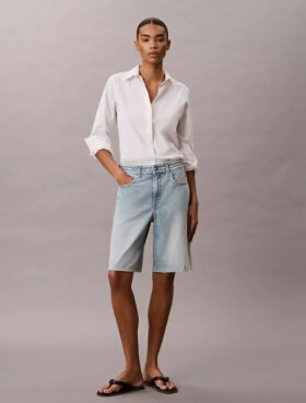 Bermudas de Denim con logotipo