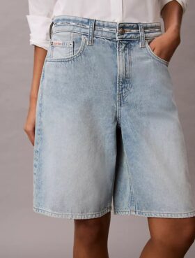 Bermudas de Denim con logotipo
