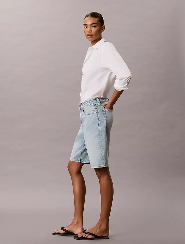 Bermudas de Denim con logotipo Bermudas de Denim con logotipo