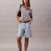 Bermudas de Denim holgadas de mezcla de lino Bermudas de Denim holgadas de mezcla de lino