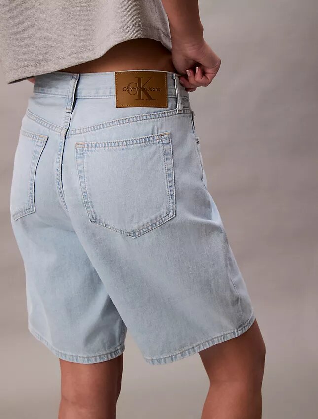 Bermudas de Denim holgadas de mezcla de lino Bermudas de Denim holgadas de mezcla de lino