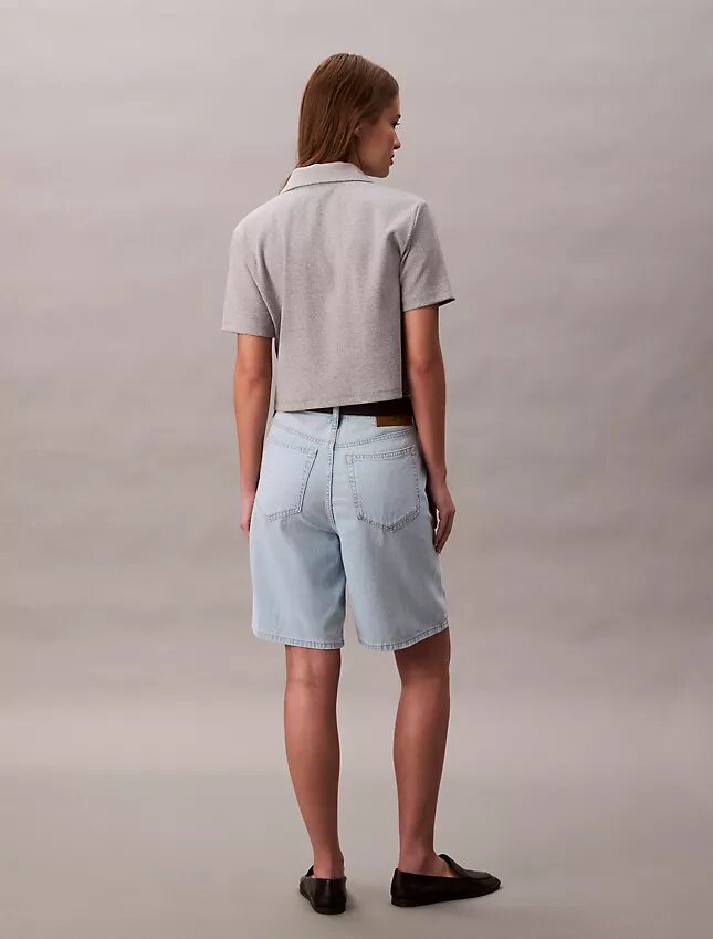 Bermudas de Denim holgadas de mezcla de lino Bermudas de Denim holgadas de mezcla de lino