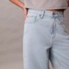 Bermudas de Denim holgadas de mezcla de lino Bermudas de Denim holgadas de mezcla de lino