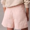 Bermudas plisadas de sarga Cotton Stretch de algodón Bermudas plisadas de sarga Cotton Stretch de algodón