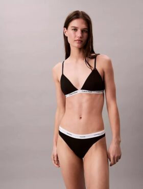 Bikini de algodón elástico acanalado