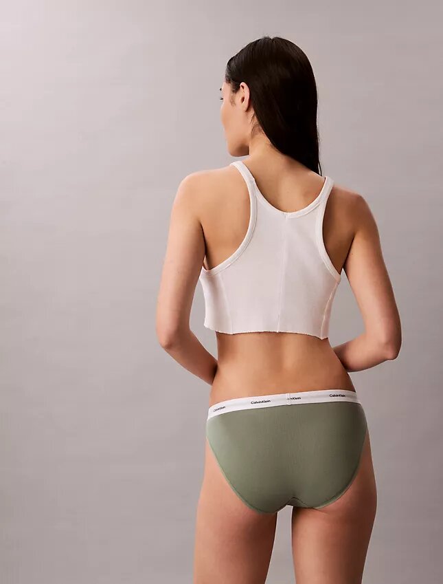 Bikini de algodón elástico acanalado Bikini de algodón elástico acanalado