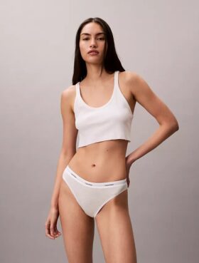 Bikini de algodón elástico acanalado
