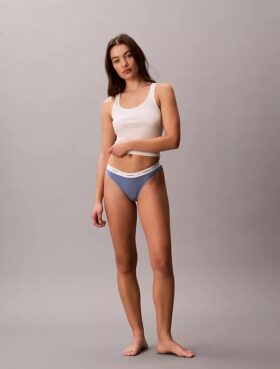 Bikini de algodón elástico acanalado
