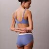 Bikini de algodón elástico con costuras acanaladas Bikini de algodón elástico con costuras acanaladas