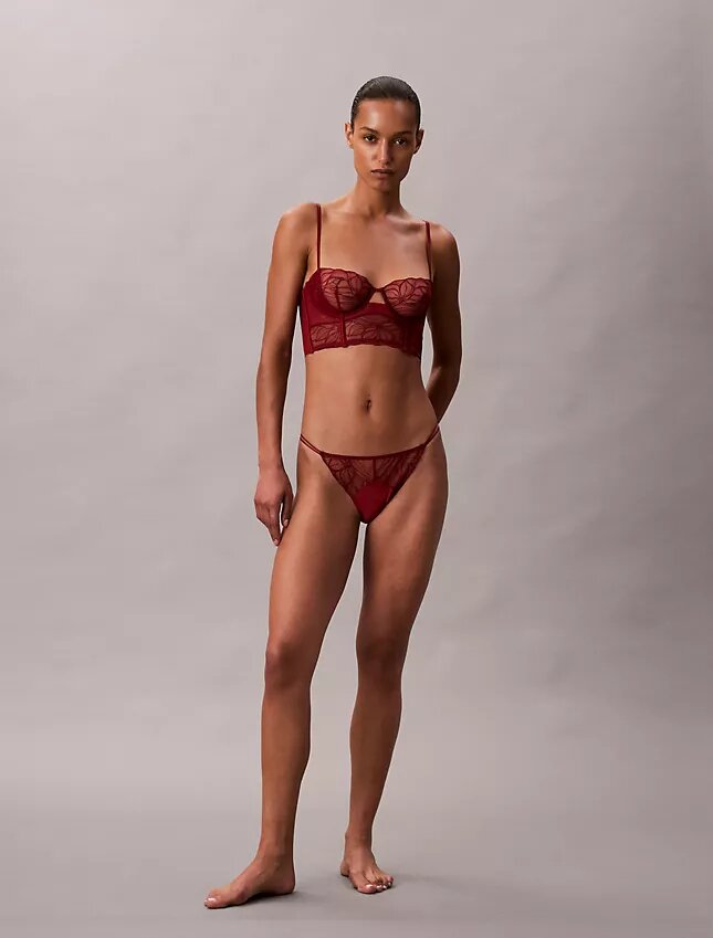 Bikini de encaje floral negro CK Black de CK Bikini de encaje floral negro CK Black de CK