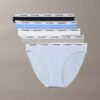 Bikini de talle bajo con logotipo Icon, paquete de 5