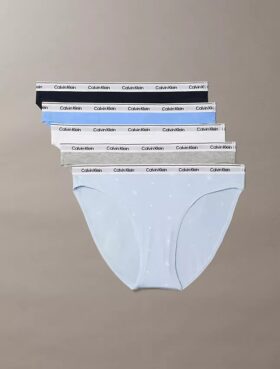 Bikini de talle bajo con logotipo Icon, paquete de 5