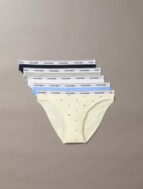 Bikini de talle bajo con logotipo Icon, paquete de 5