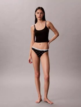 Bikini de talle bajo con logotipo Icon, paquete de 5
