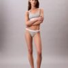 Bikini de tiras de algodón elástico acanalado Bikini de tiras de algodón elástico acanalado