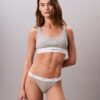 Bikini de tiras de algodón elástico acanalado Bikini de tiras de algodón elástico acanalado