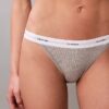 Bikini de tiras de algodón elástico acanalado Bikini de tiras de algodón elástico acanalado