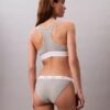 Bikini de tiras de algodón elástico acanalado Bikini de tiras de algodón elástico acanalado