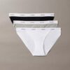 Bikini de tiras de Cotton Stretch acanalado, paquete de 3