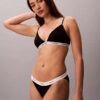 Bikini de tiras de Cotton Stretch acanalado, paquete de 3