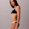 Bikini de tiras de Cotton Stretch acanalado, paquete de 3