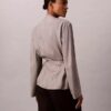 Blazer cruzado de jacquard de viscosa