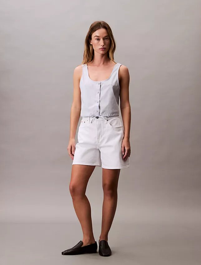 Blusa de popelín con botones Blusa de popelín con botones