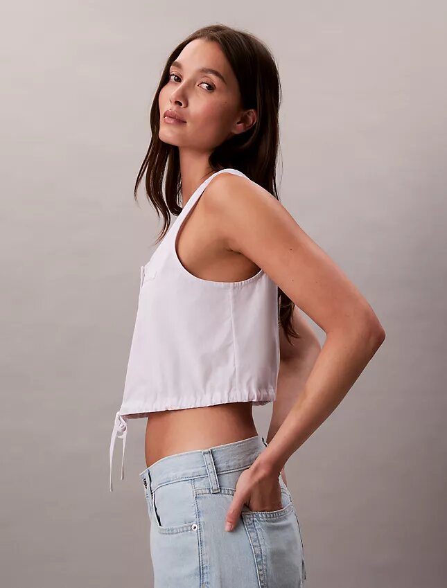 Blusa de popelín con botones Blusa de popelín con botones