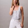 Blusa de popelín con botones Blusa de popelín con botones