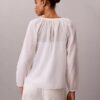 Blusa ligera de mezcla de algodón
