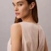 Blusa sin mangas de popelín de algodón Blusa sin mangas de popelín de algodón