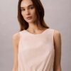 Blusa sin mangas de popelín de algodón Blusa sin mangas de popelín de algodón