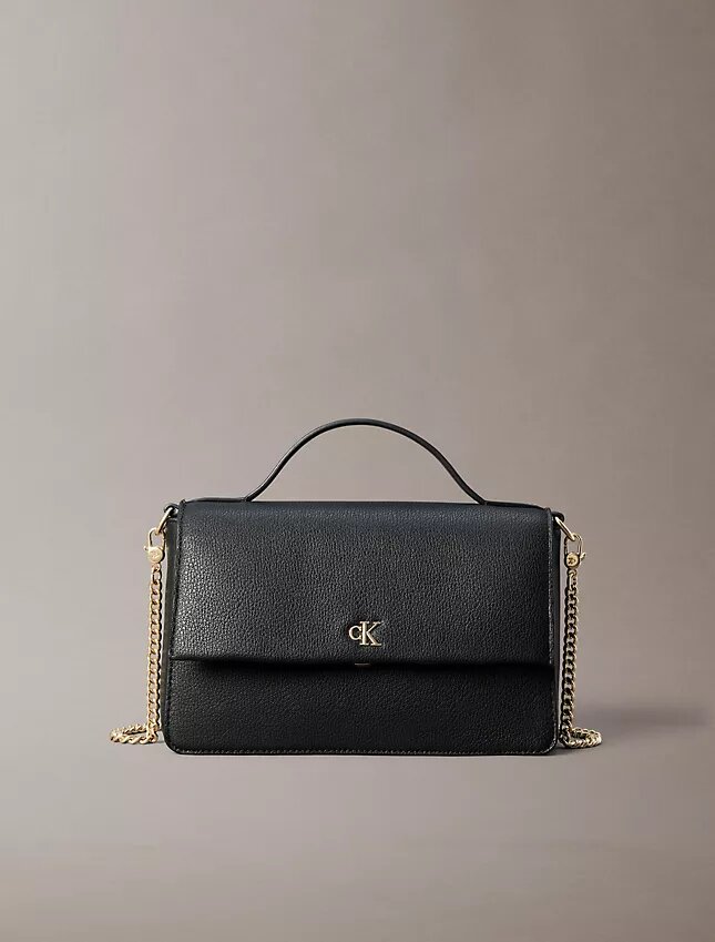 Bolso bandolera con solapa y Monogram minimalista Bolso bandolera con solapa y Monogram minimalista