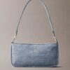 Bolso de hombro convertible de Denim con logotipo Bolso de hombro convertible de Denim con logotipo