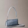 Bolso de hombro convertible de Denim con logotipo Bolso de hombro convertible de Denim con logotipo