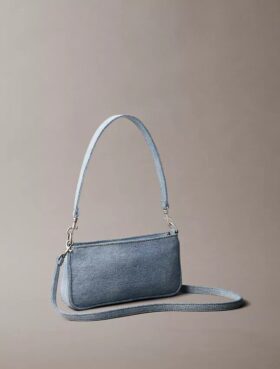 Bolso de hombro convertible de Denim con logotipo