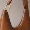 Bolso de hombro de cuero holgado Bolso de hombro de cuero holgado