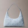 Bolso de hombro de Denim con logotipo en todo el diseño