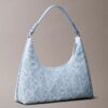 Bolso de hombro de Denim con logotipo en todo el diseño