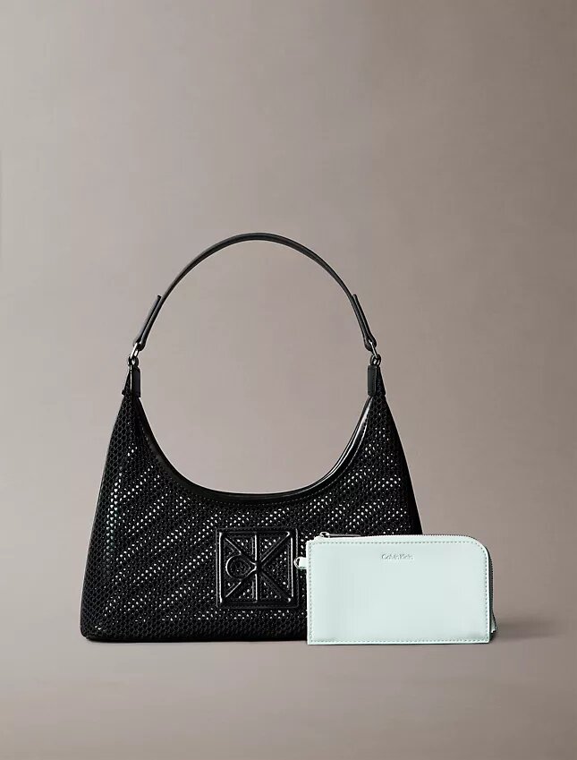 Bolso de hombro de malla con logotipo Bolso de hombro de malla con logotipo