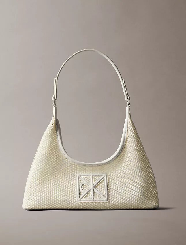 Bolso de hombro de malla con logotipo Bolso de hombro de malla con logotipo