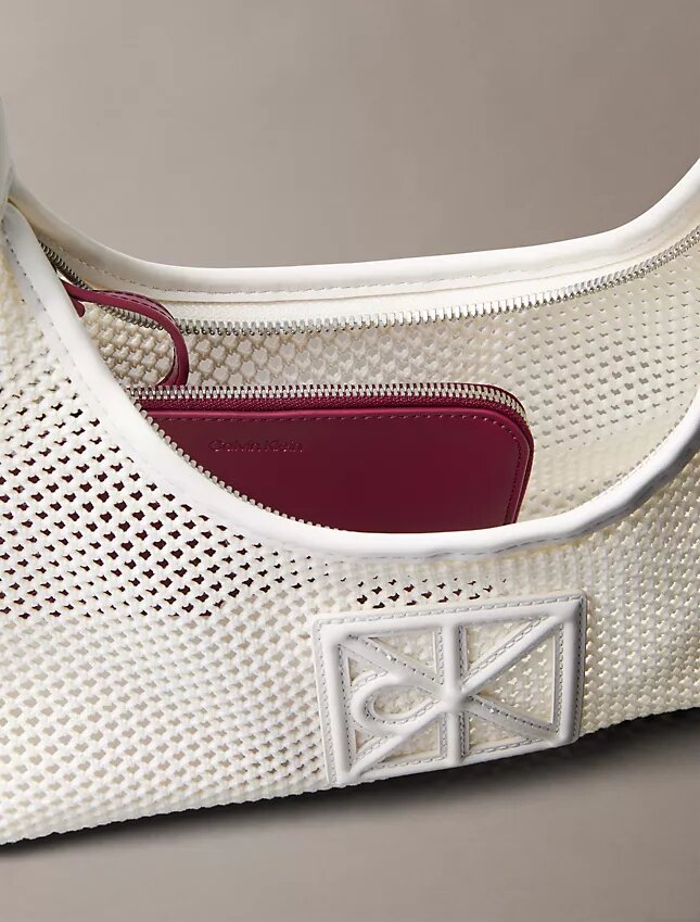 Bolso de hombro de malla con logotipo Bolso de hombro de malla con logotipo