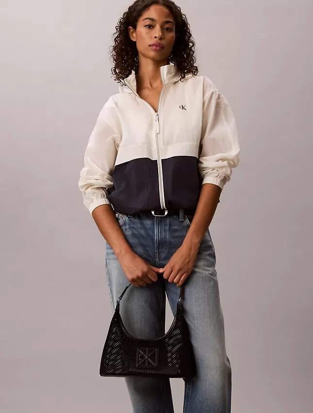 Bolso de hombro de malla con logotipo Bolso de hombro de malla con logotipo
