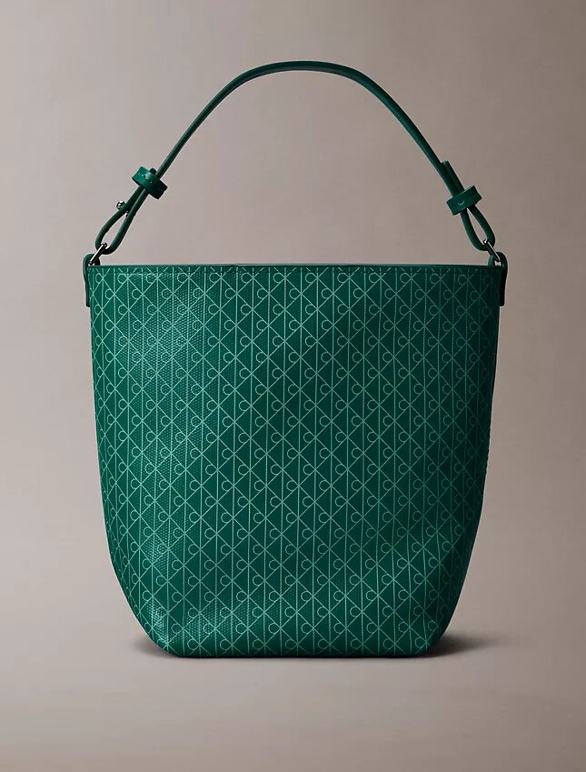 Bolso tipo cubo pequeño con estampado de logotipo en todo el diseño y bolsillo Bolso tipo cubo pequeño con estampado de logotipo en todo el diseño y bolsillo
