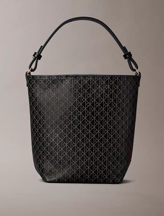 Bolso tipo cubo pequeño con estampado de logotipo en todo el diseño y bolsillo Bolso tipo cubo pequeño con estampado de logotipo en todo el diseño y bolsillo