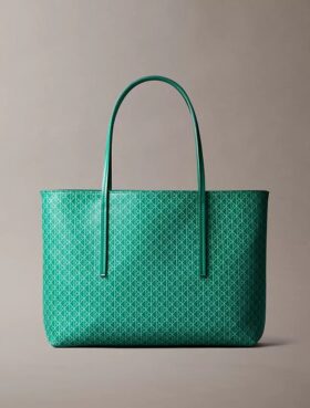 Bolso tote pequeño con estampado del logotipo en todo el diseño y bolsillo