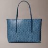 Bolso tote pequeño con estampado del logotipo en todo el diseño y bolsillo Bolso tote pequeño con estampado del logotipo en todo el diseño y bolsillo