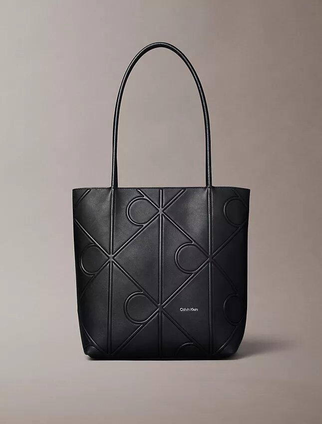 Bolso tote pequeño con logotipo en relieve Bolso tote pequeño con logotipo en relieve